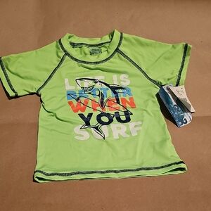 Quad Seven Kids Lime Green Surf Rashguard